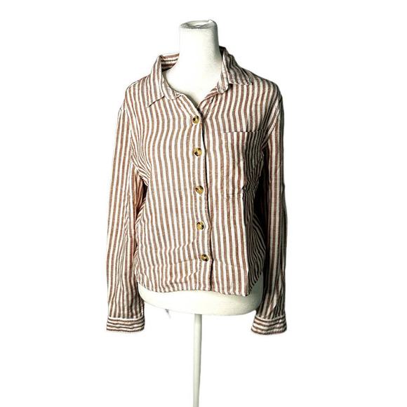 AEROPOSTALE stripped button up Size Medium - Picture 1 of 4